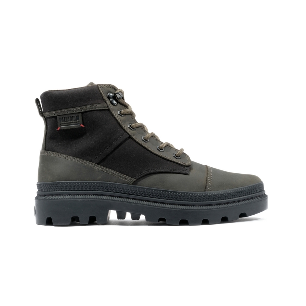 Palladium Pallatrooper Rough Boots in Black Olive Night Men's Size 7.5